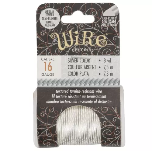 1.29 mm semi-hard twisted round copper wire - Silver-plated to prevent tarnishing x7.3m