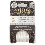 0.81 mm semi-hard ribbed round copper wire - Silver-plated to prevent tarnishing x13.7m