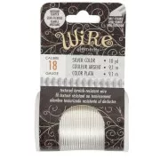 1.02 mm semi-hard ribbed round copper wire - Silver-plated to prevent tarnishing x9.1m