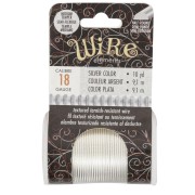 1.02mm Half-round ribbed copper wire semi hard - Silver anti-tarnishing x9.1m