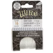 1.29 mm semi-hard ribbed round copper wire - Silver-plated to prevent tarnishing x7.3m