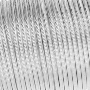 1.29mm Striated half-round copper wire semi hard - Silver anti-tarnishing x7.3m