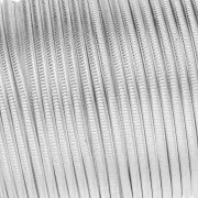 1.29mm Striated half-round copper wire semi hard - Silver anti-tarnishing x7.3m