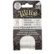 0.81 mm semi-hard hammered round copper wire - Silver-plated, tarnish-resistant x 13.7 m