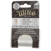 1.02 mm semi-hard hammered round copper wire - Silver-plated, tarnish-resistant x9.1 m