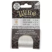 1.02 mm semi-hard hammered round copper wire - Silver-plated, tarnish-resistant x9.1 m