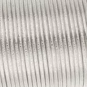 1.02mm Half-round hammered copper wire semi-hard - Silver anti-tarnish x9.1m