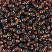 Preciosa Seed beads 8/0 3 mm - Dark Topaz Silver Lined x20g|raw }}
