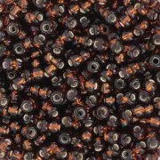 Preciosa Seed beads 8/0 3 mm - Dark Topaz Silver Lined x20g