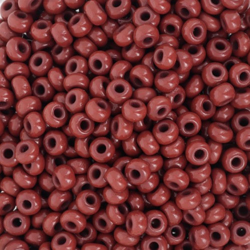 Preciosa Seed Beads 8/0 3 mm - Opaque Brown Tango x 20 g