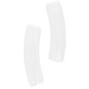 Clear acrylic curved tube beads 19x5 mm - Clear x10
