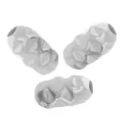 5x3mm 925 Sterling Silver Olive beads crinkle effect x20