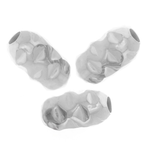 5x3mm 925 Sterling Silver Olive beads crinkle effect x20