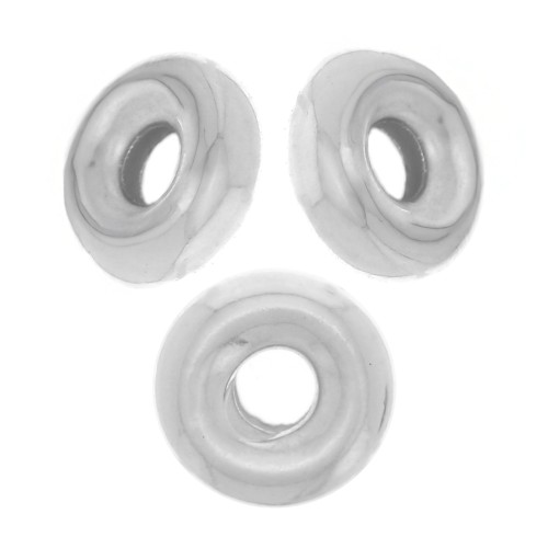 3.5mm 925 Sterling Silver Rondelle Heishi beads x15