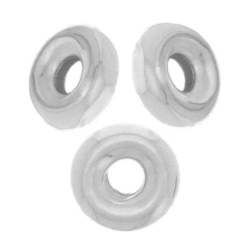 3.5mm 925 Sterling Silver Rondelle Heishi beads x15