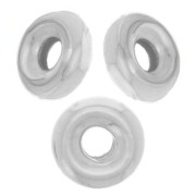 4.5mm 925 Sterling Silver Rondelle Heishi beads x10|raw }}