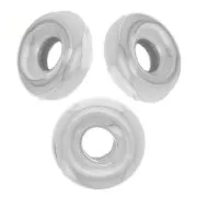 4.5mm 925 Sterling Silver Rondelle Heishi beads x10