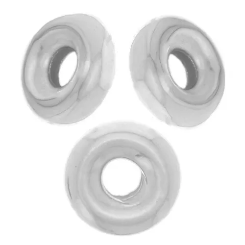 4.5mm 925 Sterling Silver Rondelle Heishi beads x10