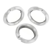 925 Sterling Silver 5x0.7mm Double Ringsx10