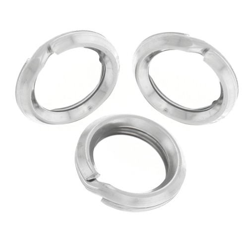 925 Sterling Silver 5x0.7mm Double Ringsx10