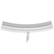 15x6mm 925 Sterling Silver Tube with clip for 2mm cord x1|raw }}