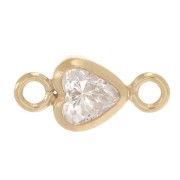 7x3.5mm Hert spacer Zirconium oxide - Gold filled - Crystal x1