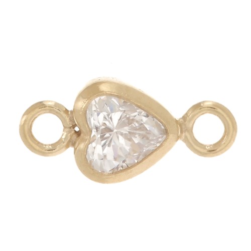 7x3.5mm Hert spacer Zirconium oxide - Gold filled - Crystal x1