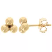 Earrings - 6mm Earstuds 3 balls - Gold filled x2 6mm Earstuds 3 balls - Gold filled x2