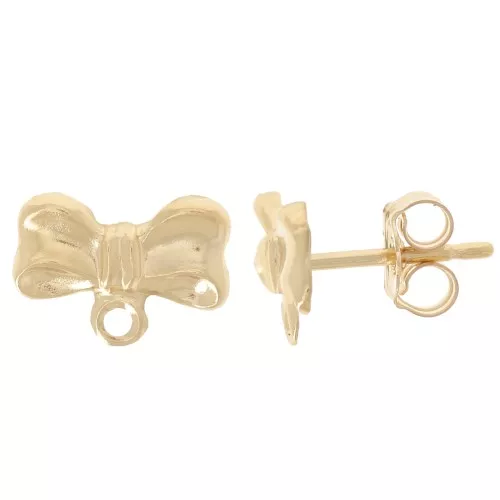 6x9mm Earstuds with closed hoop - Gold filled x2