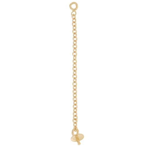 31mm Pendant chain for 4mm semi-perforated bead - Gold filled x1