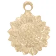 9mm sunflower charm - Gold filled x1