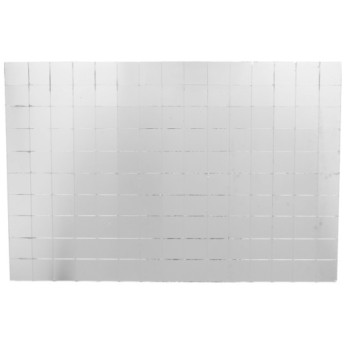 Set of 150 adhesive square mirror mosaics 10x10 mm in glass - Silver x1