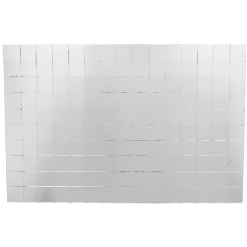 Set of 150 adhesive square mirror mosaics 10x10 mm in glass - Silver x1