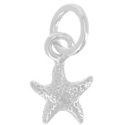 11x7mm 925 Sterling Silver Starfish Charm x1|raw }}