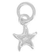 11x7mm 925 Sterling Silver Starfish Charm x1