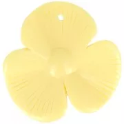 42x43mm 3-petal flower pendant in opaque resin - Vanilla x1