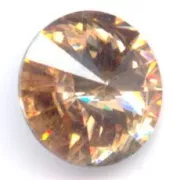 PureCrystal 1122 Rivoli Round Stone 12mm Light Colorado Topaz
