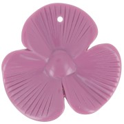 42x43mm 3-petal flower pendant in opaque resin - Plum x1|raw }}