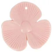 42x43mm 3-petal flower pendant in opaque resin - Pink x1