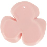 42x43mm 3-petal flower pendant in opaque resin - Pink x1