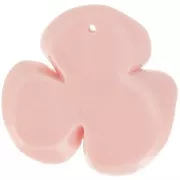 42x43mm 3-petal flower pendant in opaque resin - Pink x1