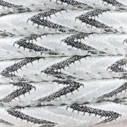 Imitation leather cord with stitches 6 mm zigzag Grey x 50cm