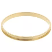 6x65mm Stainless steel 304 Band for weaving Delica 11/0 2 rows 3.8mm - Gold x1