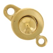 9mm 304 stainless steel snap clasp - gold x1