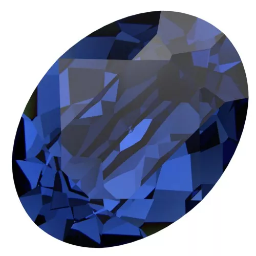 8x6mm Cabochon PureCrystal 4120 - Reinvented Dark Sapphire x1