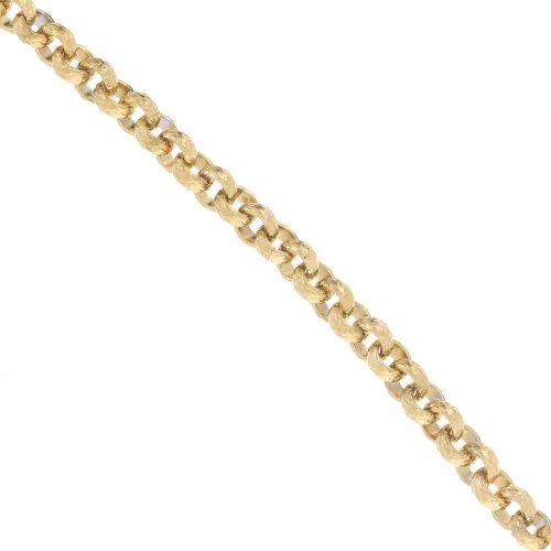 7mm 304 stainless steel Jaseron textured mesh chain - Gold x50cm