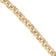 7mm 304 stainless steel Jaseron textured mesh chain - Gold x50cm