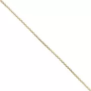 2.3mm Stainless steel 316L Jaseron mesh chain - closed ring - Gold x50cm