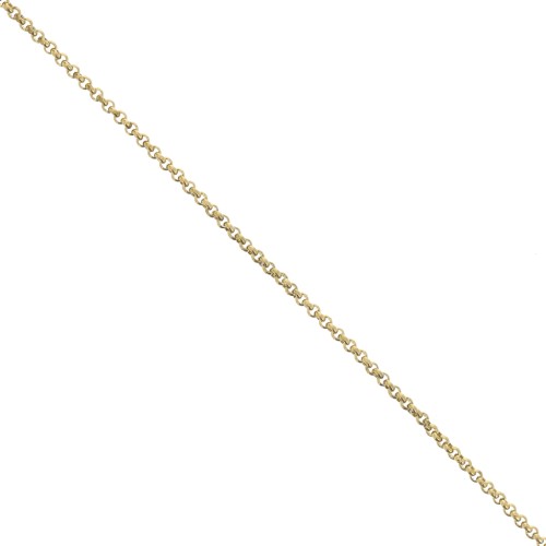 Jaseron mesh chain 2.3 mm - closed links - Stainless steel 316L Gold x50cm
