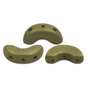 5x10mm Arcos® glass beads by Puca® - Trendy Olive Mat x10g